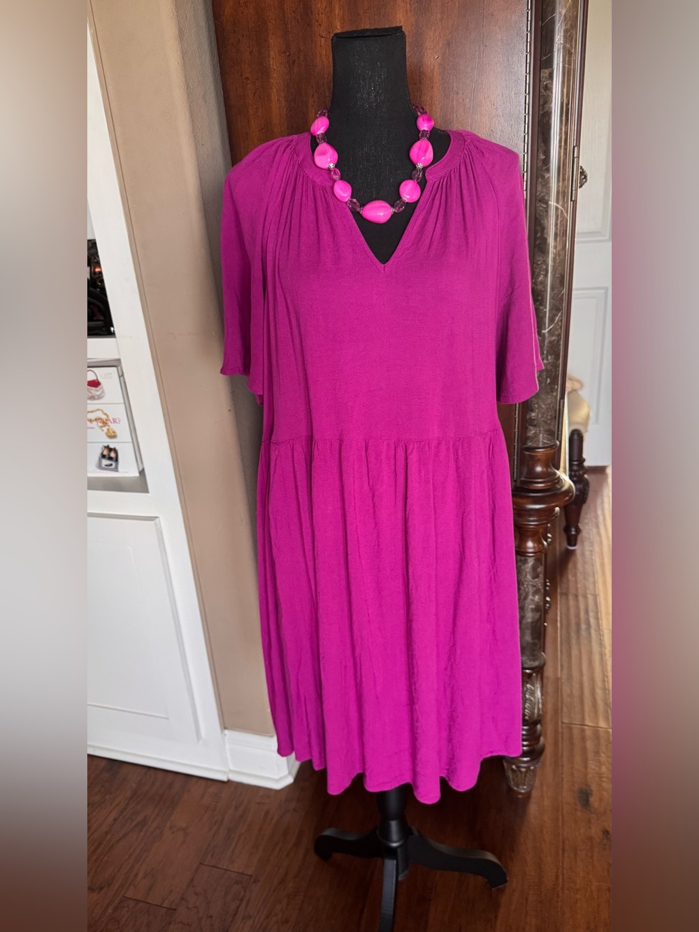 Torrid Magenta Short Sleeve Dress